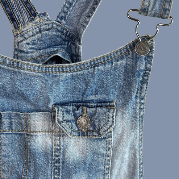 Vintage 90s Zanadi Jean Short Overalls - Picture 4 of 8